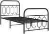 vidaXL Bettgestell mit Kopf- und Fußteil Metall Schwarz 80x200 cm 377126 Bild 3