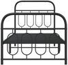 vidaXL Bettgestell mit Kopf- und Fußteil Metall Schwarz 80x200 cm 377126 Bild 4