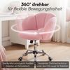 Bellabino 'Meli' Wolkenstuhl, rosa, Teddy-Bouclé Stoff, höhenverstellbar & drehbar, bis 140 kg, Kinderschreibtischstuhl mit Rollen Bild 3
