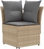 vidaXL Möbelsets mit Kissen 5 pcs Beige und Hellgrau PE-Rattan 3422205 Bild 4