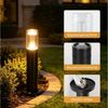 ZMH LED Pollerleuchte Außen Schwarz, 40 cm, 10 W, 3000 K warmweiß, LED Pollerleuchte, LED fest integriert, Warmweiß, Wegeleuchte aus Aluminium/Glas für Garten, Weg und Terrasse Bild 4