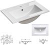 Waschtisch Skelbolu mit Türen 60x57x39 cm Eicheoptik [en. casa] Bild 2