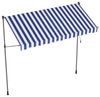 SONGMICS Klemmmarkise höhenverstellbar, Balkonmarkise mit Handkurbel, für Terrasse, Garten, 300 x 120 cm, blau-weiß Bild 2