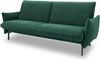 DOMO. collection Sofa 700 003, 2-Sitzer Liege, Rechteckig, Schlaffunktion, Füße mit Filzgleitern, 2er Couch, Polstergarnitur, 234 x 95 x 102 cm (BxTxH), dunkelgrün Bild 3