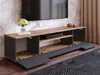 Vente-unique - LOTULA TV unit Holz, Platte GrauBeige - B 44,5 cm x H 44,6 cm x L 180 cm Bild 5