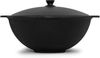 BIG-PAN Wok Gusseisen Kazan 12 L mit Deckel Feuertopf für Camping Grill Dutch Oven, (Feuertopf Schwenktopf Dutch Oven, Uzbekischer Kessel Namangan), asiatischer Topf für Plov Wok Eintöpfe Bild 2
