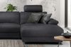 KAWOLA Sofa LOLA Ecksofa XL Stoff schwarz mit motorischer Relaxfunktion Recamiere rechts 84 x 178 x 304 cm Bild 4