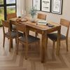 FineBuy Esstisch Sheesham Massivholz 120cm für bis zu 6 Personen · Rechteckiger Esszimmertisch im Landhaus Design · Handgefertigter Küchentisch mit abgerundeten Kanten für Esszimmer oder Küche Bild 4