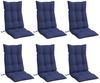 vidaXL Hochlehner-Auflagen 6 Stk. Marineblau Oxford-Gewebe 377670 Bild 3