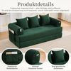 LVHOM Schlafsofa 3 Sitzer, Klappsofa mit Schlaffunktion, Bodensofa, Polstersofa aus CordStoff, Schlafcouch dauerschläfer, frei Kombination, 200x94x67 cm, Dunkelgrün Bild 4