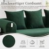 LVHOM Schlafsofa 3 Sitzer, Klappsofa mit Schlaffunktion, Bodensofa, Polstersofa aus CordStoff, Schlafcouch dauerschläfer, frei Kombination, 200x94x67 cm, Dunkelgrün Bild 5