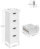 Vasagle Badezimmerschrank mit 4 Schubladen, MDF weiß, 30 x 30 x 82 cm Bild 4