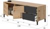 Dmora Anora-Sideboard, Wohnzimmer-Buffet, TV-Schrank, Sideboard mit Füßen für das Wohnzimmer, moderner Kleiderschrank mit 2 Türen, 130 x 41 x 47 cm, geknotete Eiche und Anthrazit Bild 3