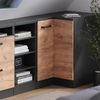 Eck-Küchenschrank für Dachschrägen R-Line Goldkraft Eiche 75.6 cm mit 1 Tür, Schrankkorpus 60 cm Tiefe Vicco Bild 4