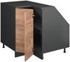 Eck-Küchenschrank für Dachschrägen R-Line Goldkraft Eiche 75.6 cm mit 1 Tür, Schrankkorpus 60 cm Tiefe Vicco Bild 3
