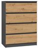 ibonto Kommode Elegantes Sideboard mit Grifflosen Schubladen, Robuste Verarbeitung Bild 4