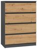 ibonto Kommode Elegantes Sideboard mit Grifflosen Schubladen, Robuste Verarbeitung Bild 5