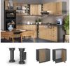 Eckunterschrank R-Line Artisan-Eiche 86 cm ohne Arbeitsplatte Vicco Bild 2