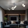 LED Deckenleuchte, silber, Spots verstellbar, L 80 cm Bild 3