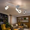 LED Deckenleuchte, silber, Spots verstellbar, L 80 cm Bild 4