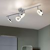 LED Deckenleuchte, silber, Spots verstellbar, L 80 cm Bild 5