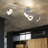 LED Deckenleuchte, silber, Spots verstellbar, L 80 cm Bild 2