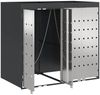 vidaXL Wagenmüllbehälter für 2 Behälter Stahl Anthrazit 3394783 Bild 5