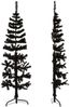 vidaXL Künstlicher Halb-Weihnachtsbaum Ständer Schlank Schwarz 150 cm 344575 Bild 4
