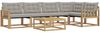 vidaXL Outdoor-Sofagarnitur 6 pcs Weiß und Hellgrau 79 x 79 x 37 cm 3388705 Bild 2