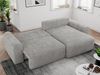 MKS Meble 'Nelson' Ecksofa mit Schlaffunktion und Bettkasten, L-form, Hellgrau, Cord Bild 3