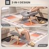 Polsterhocker Mit Berberfleece & Buchenholzbeinen - Sitzhocker Fußstütze Übergroß Ergonomisch Hellgrau Bild 3