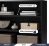 Metall Kommode offen LUCA - 4 Ebenen, Industrie-Design | Metallregal klein Standregal Stahl Büro Wohnzimmer Arbeitszimmer, 90x100x35cm Schwarz Bild 4