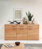 Sideboard >Nature One< 3 Türen, 3 Schübe, FSC, in Kernbuche teilmassiv - 190x86x45cm (B/H/T) Bild 2