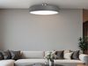 Runde LED Deckenleuchte mit Stoffschirm in Grau, Ø 65cm Bild 5