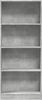 vidaXL Bücherregal Betongrau 60x24x143 cm Holzwerkstoff 857815 Bild 4