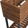 Hochbeet HWC-P84, Pflanzbeet Blumen-/Pflanzkasten Pflanzkübel, Ablage Outdoor Akazie Holz FSC® 79x80x31cm ~ hellbraun Bild 5