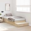 vidaXL Aufbewahrungsbettgestell Sonoma-Eiche 100 cm Holzwerkstoff 3335615 Bild 5