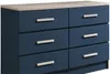 Vente-unique - Kommode mit 6 Schubladen - Blau & Holzfarben - SKAIDO Bild 3
