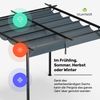 Blumfeldt Pergola 3x3 m - Wetterfestes Polyesterdach, Pulverbeschichteter Stahlrahmen, Ganzjährig Nutzbar, Einfache Montage, Modernes Design Für Garten & Terrasse Bild 2