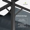 Blumfeldt Pergola 3x3 m - Wetterfestes Polyesterdach, Pulverbeschichteter Stahlrahmen, Ganzjährig Nutzbar, Einfache Montage, Modernes Design Für Garten & Terrasse Bild 3