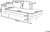 Chaiselongue Samtstoff taupe linksseitig MIRAMAS Bild 2