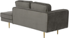 Chaiselongue Samtstoff taupe linksseitig MIRAMAS Bild 5