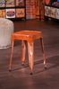 4er Set Hocker 'Reema' Metal kupferf. /Ledersitz Bild 2