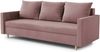 AX LIVING Hyden 3-Sitzer Sofa mit Schlaffunktion 222 cm breit in Dunkelrosa Bild 2