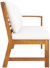vidaXL Gartenbank 114,5 cm mit Creme Kissen Massivholz Akazie 311838 Bild 3