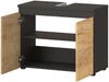Waschbeckenunterschrank vito Mayor, Holzwerkstoff, Schwarz, Holzfarben, 70 x 56 x 34 cm Bild 3