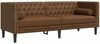 vidaXL 2-tlg. Chesterfield-Sofa-Set Braun Kunstleder Wildleder-Optik 3209300 Bild 4