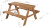 roba Kindersitzgruppe 'Outdoor+' - wetterfeste Sitzgarnitur 'Picknick for 4' - inkl. Sitzkissen - Teak-Optik Bild 4