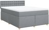 vidaXL Boxspringbett mit Matratze Hellgrau 160x200 cm Stoff 3286745 Bild 2
