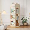 Drehbares Bücherregal 142x63x63 cm – Standregal aus MDF in Natur mit 360°-Drehfunktion Bild 3